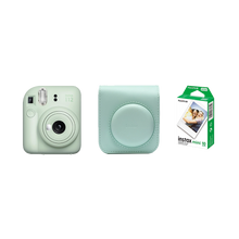 Fujifilm Instax Mini 12 Instant Film Camera Combo with 1 Film and Case (Mint Green)