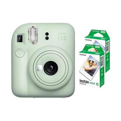 Fujifilm Instax Mini 12 Instant Film Camera Combo with 2 Films (Mint Green)