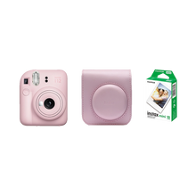 Fujifilm Instax Mini 12 Instant Film Camera Combo with 1 Film and Case (Blossom Pink)
