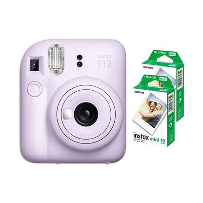 Fujifilm Instax Mini 12 Instant Film Camera Combo with 2 Films (Lilac Purple)