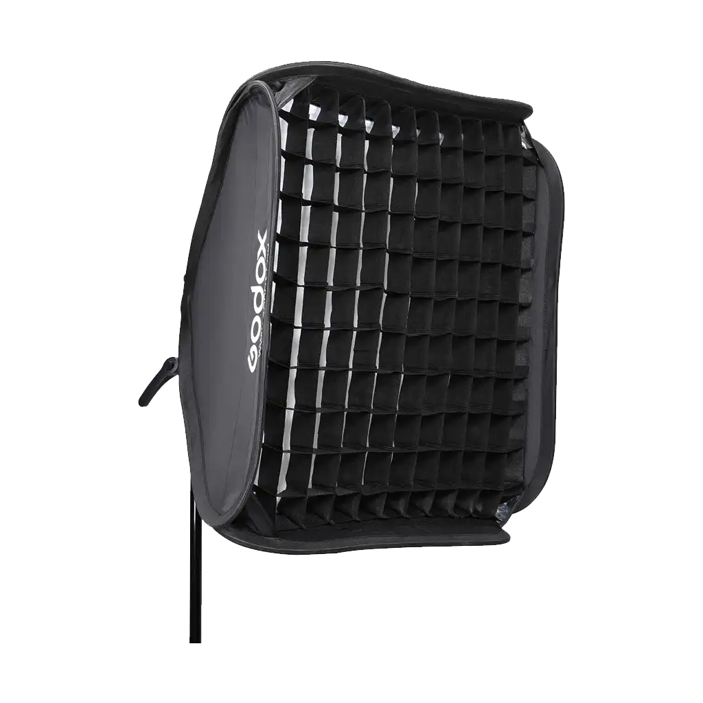 Godox S2 Speedlite Bracket with Softbox, Grid & Carrying Bag Kit (60 x 60cm)