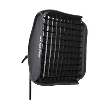 Godox S2 Speedlite Bracket with Softbox, Grid & Carrying Bag Kit (60 x 60cm)