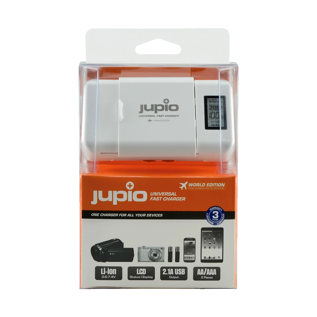 Jupio Universal Fast Charger LCD (Li-Ion + AA + AAA + USB)