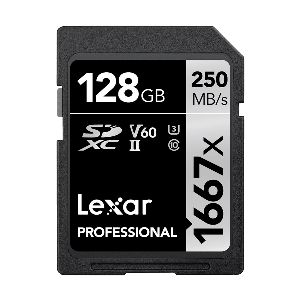 Lexar 128GB Professional 1667x UHS-II SDXC Memory Card (2-Pack)