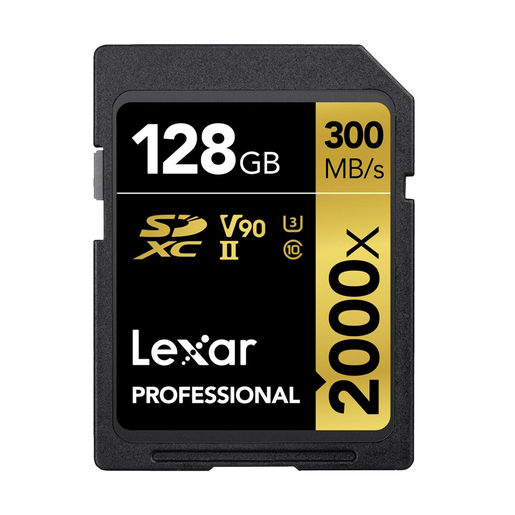 Lexar 128GB Professional 2000x 300MB/s SDXC UHS-II Memory Card