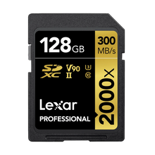 Lexar 128GB Professional 2000x 300MB/s SDXC UHS-II Memory Card