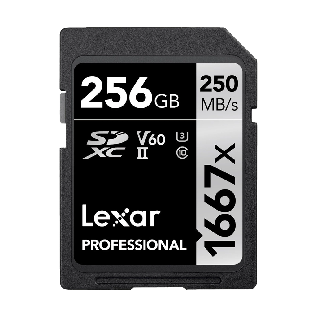 Lexar 256GB Professional 1667x 250MB/s UHS-II SDXC Memory Card