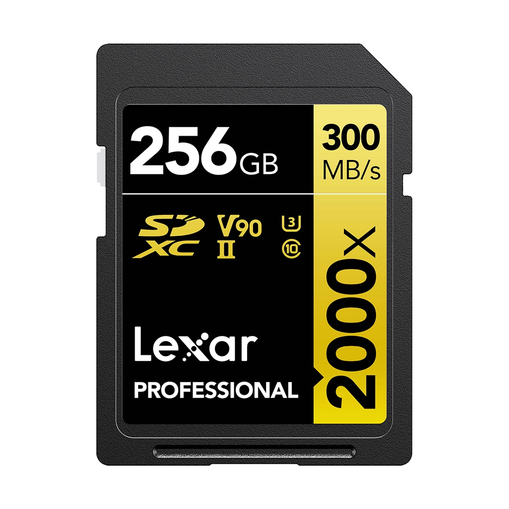 Lexar 256GB Professional 2000x 300MB/s SDXC UHS-II Memory Card