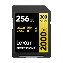 Lexar 256GB Professional 2000x 300MB/s SDXC UHS-II Memory Card