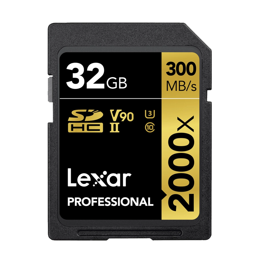 Lexar 32GB Professional 2000x 300MB/s SDHC UHS-II Memory Card