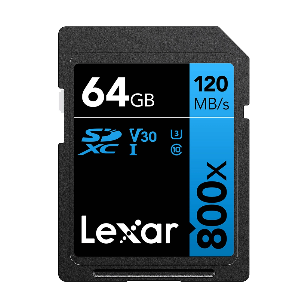 Lexar 64GB High-Performance 800x UHS-I SDXC Memory Card (BLUE Series)