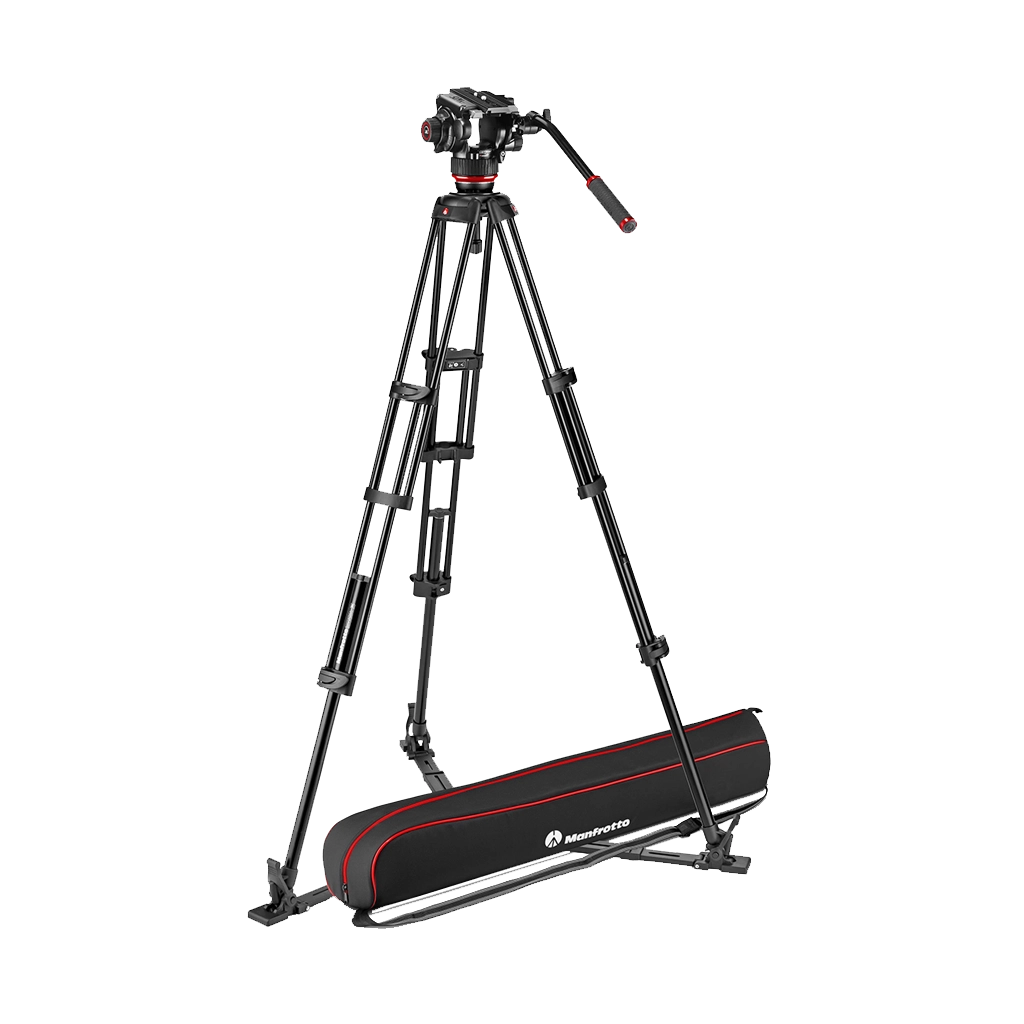 Manfrotto 504X Fluid Video Head & MVTTWINGA Aluminium Tripod with Ground Spreader