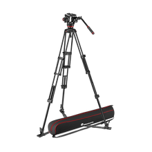Manfrotto 504X Fluid Video Head & MVTTWINGA Aluminium Tripod with Ground Spreader