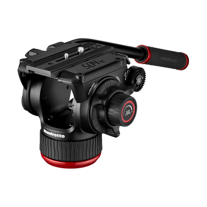Manfrotto 504X Fluid Video Head & MVTTWINGA Aluminium Tripod with Ground Spreader