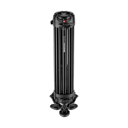 Manfrotto 612 Nitrotech Fluid Video Head and Aluminium Twin Leg Tripod with Middle Spreader
