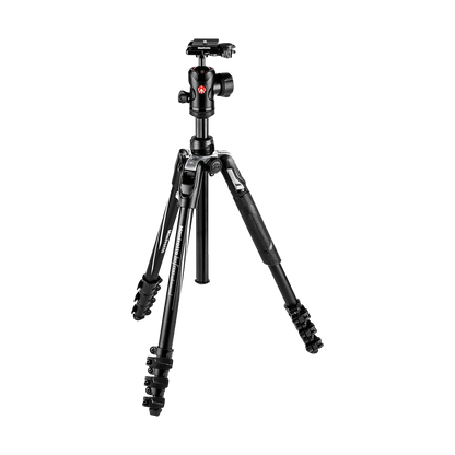 Manfrotto Befree Advanced Travel Aluminum Tripod with 494 Ball Head (Lever Locks, Black)