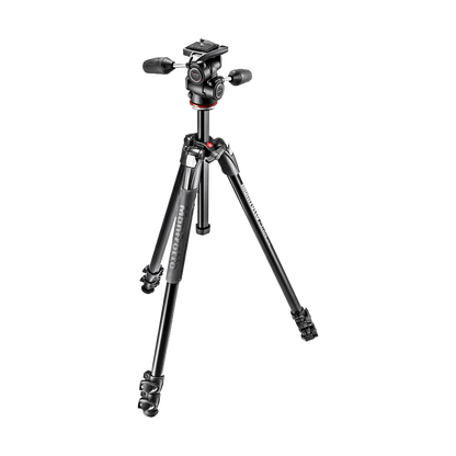 Manfrotto MK290XTA3-3W 290 Xtra Aluminium 3-Section Tripod with 3-Way Head