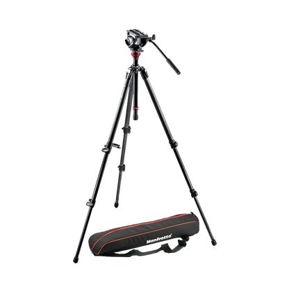 Manfrotto MVH500AH + 755CX3 Lightweight Fluid Video Tripod Kit + Bag