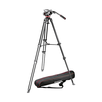 Manfrotto MVH502A Fluid Head and MVT502AM Tripod with Carrying Bag