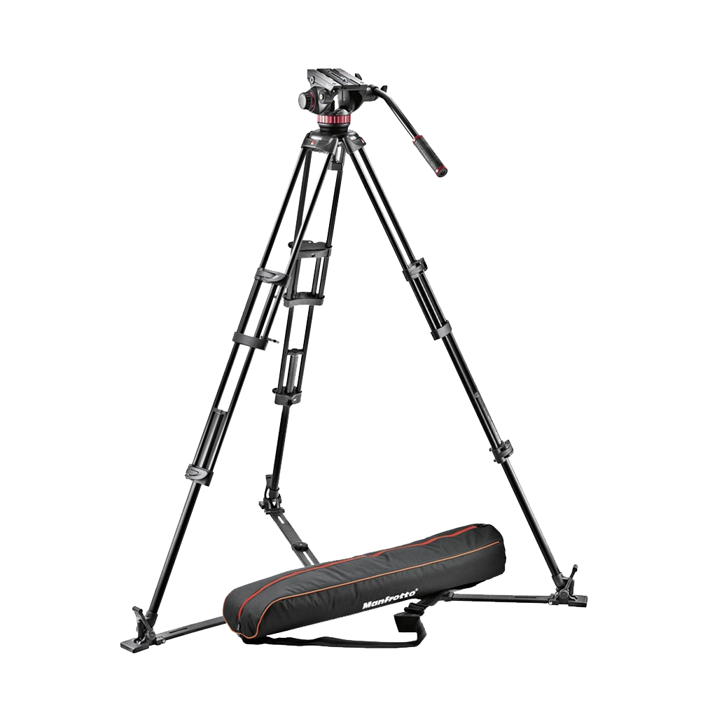 Manfrotto Pro Video Aluminium Kit MVH502A Head + 546GB Tripod +  Bag