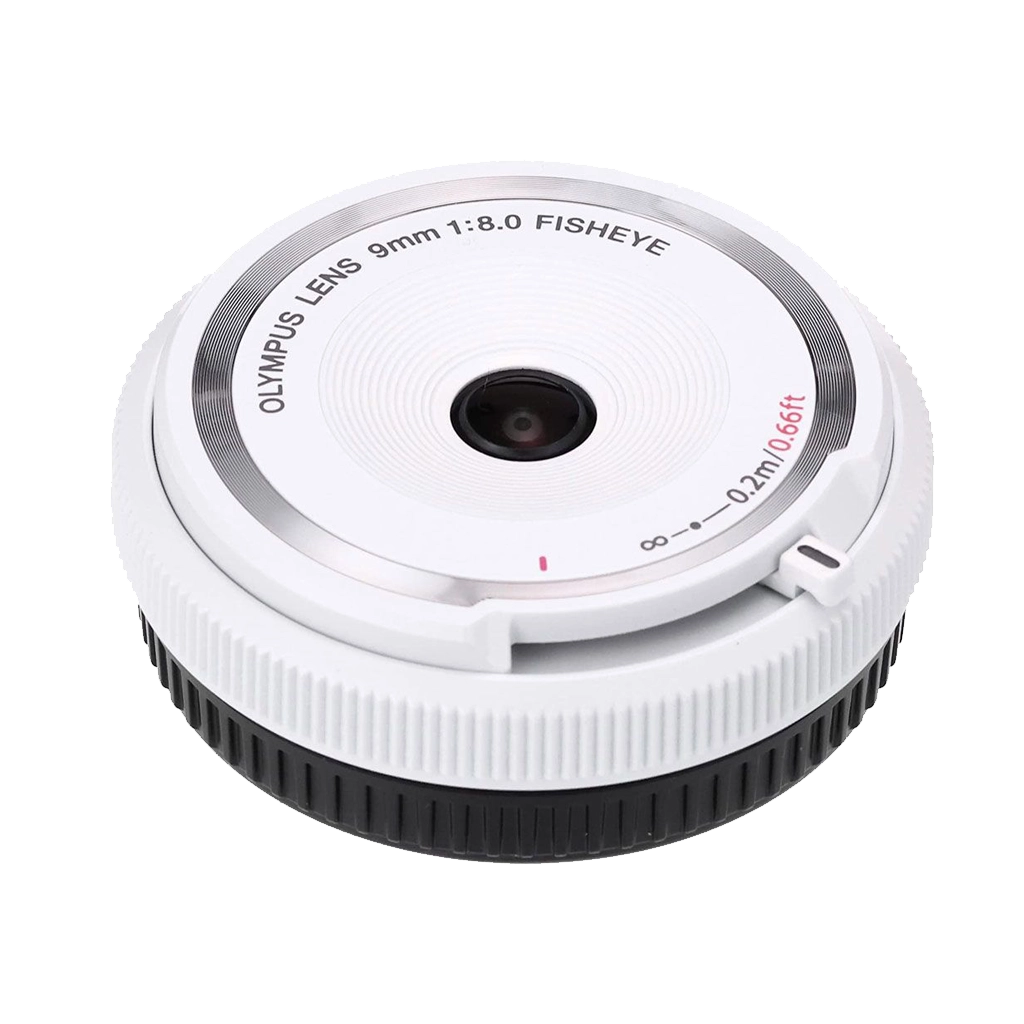 Olympus Fisheye Body Cap 9mm f/8 Lens - White (MFT)