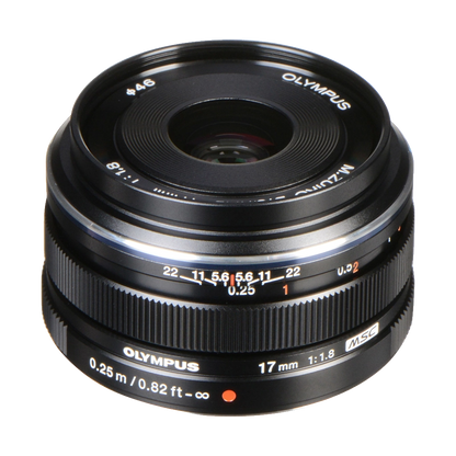 Olympus M.Zuiko Digital 17mm f/1.8 Lens (Black) (MFT) (Online Only. ETA 3-5 Days)