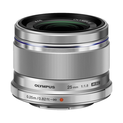 Olympus M.Zuiko Digital 25mm f/1.8 Lens (Silver) (MFT)