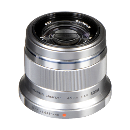 Olympus M.Zuiko Digital 45mm f/1.8 Lens (Silver) (MFT) (Online Only. ETA 3-5 Days)