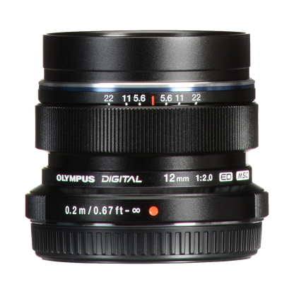 Olympus M.Zuiko Digital ED 12mm f/2 Lens (Black) (MFT) (Online Only. ETA 3-5 Days)