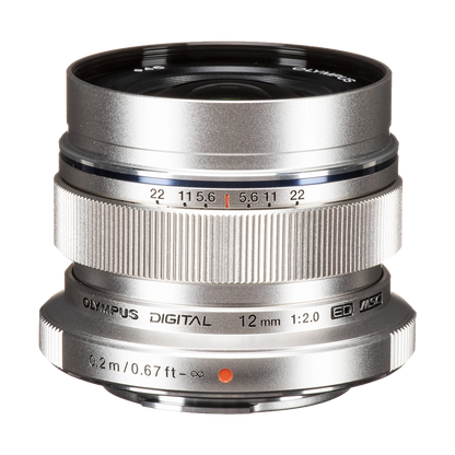 Olympus M.Zuiko Digital ED 12mm f/2 Lens (Silver) (MFT) (Online Only. ETA 3-5 Days)