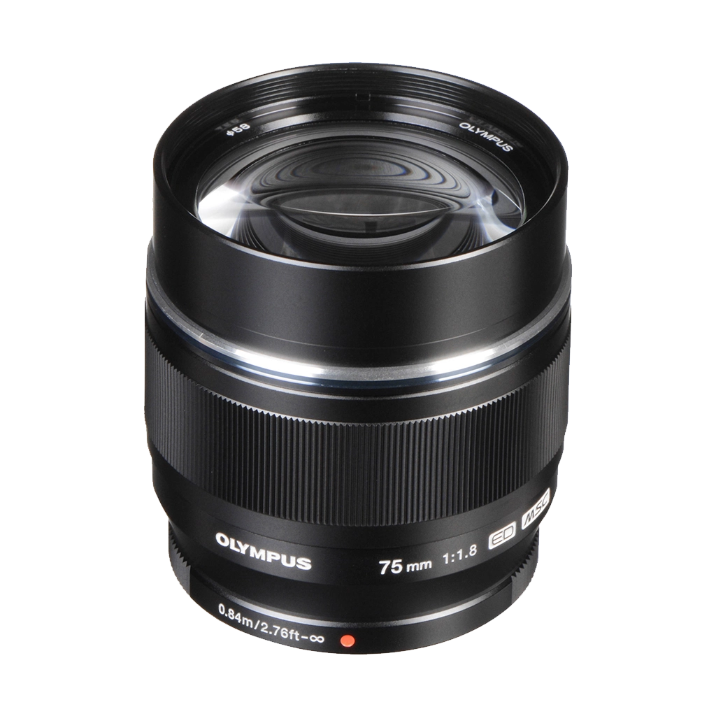 Olympus M.Zuiko Digital ED 75mm f/1.8 Lens (Black) (MFT)