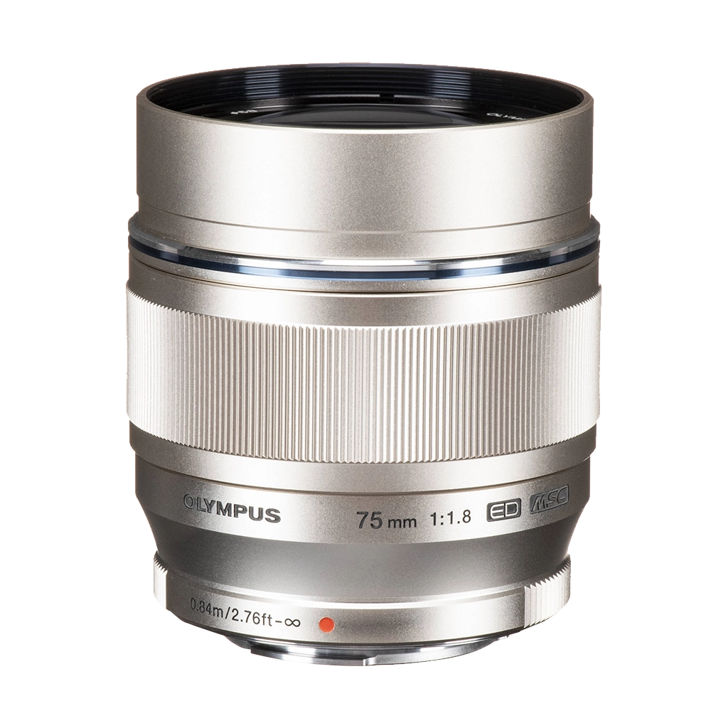 Olympus M.Zuiko Digital ED 75mm f/1.8 Lens (Silver) (MFT)