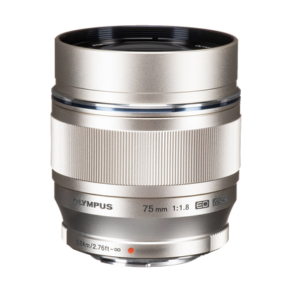 Olympus M.Zuiko Digital ED 75mm f/1.8 Lens (Silver) (MFT)
