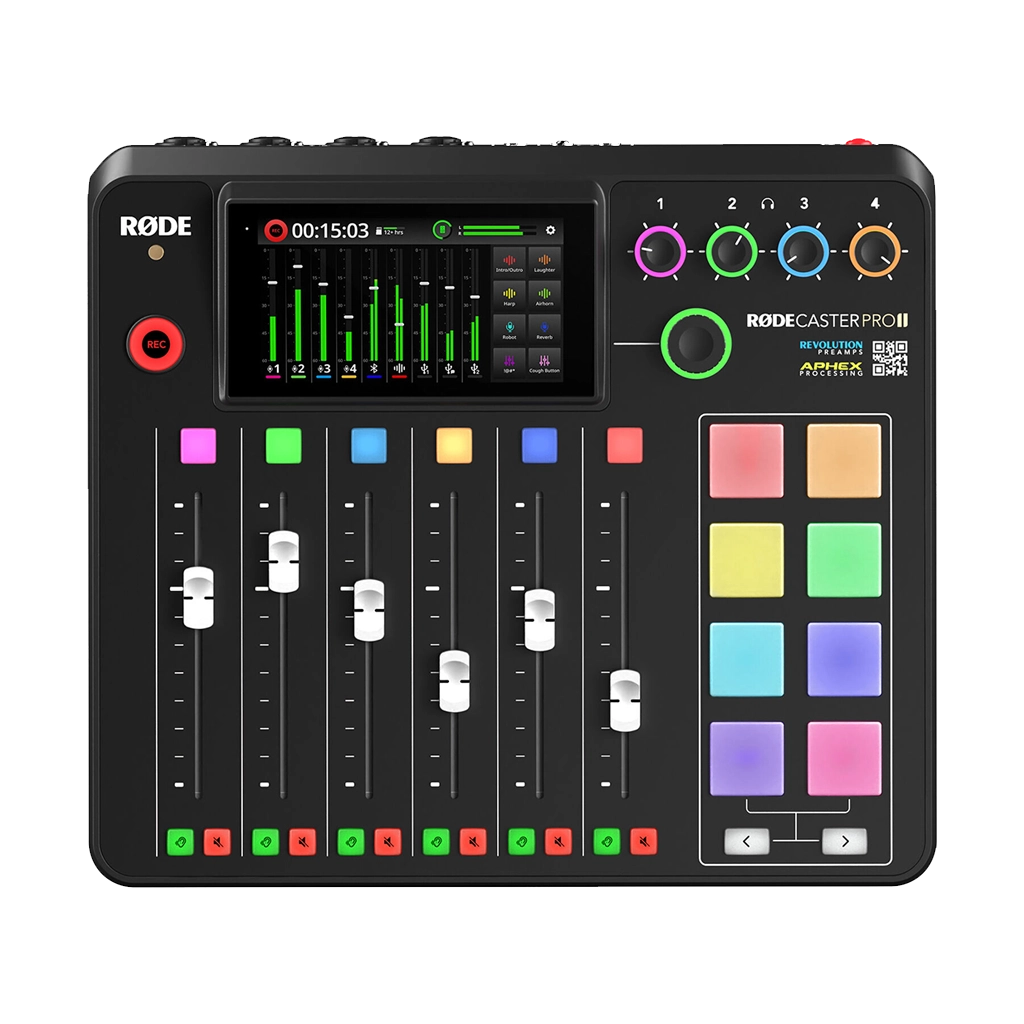 Rode RODECaster Pro II Integrated Audio Production Studio with Free NTH-100 Professional Over-Ear Headphones (Valued at R4 095)