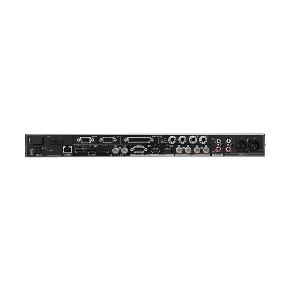 Roland 6-Channel HD Video Switcher with Audio Mixer & PTZ Camera Control (1 RU)