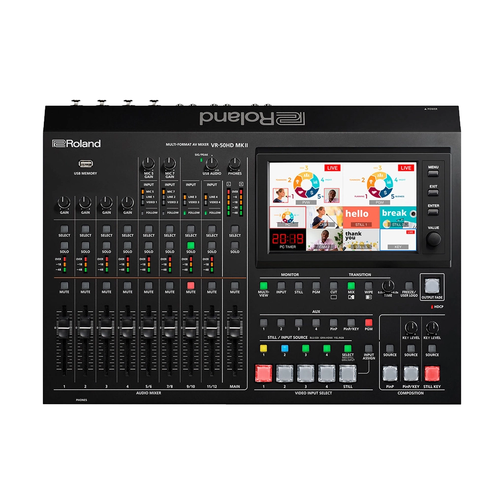 Roland VR-50HD MK II Multi-Format AV Mixer with USB 3.0 Streaming