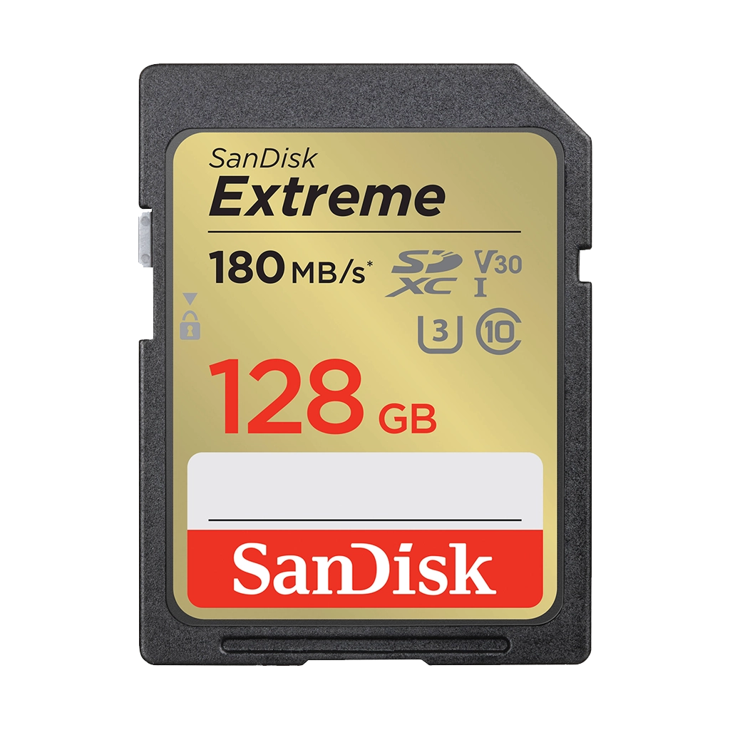 SanDisk 128GB Extreme 180MB/s UHS-I SDHC Memory Card