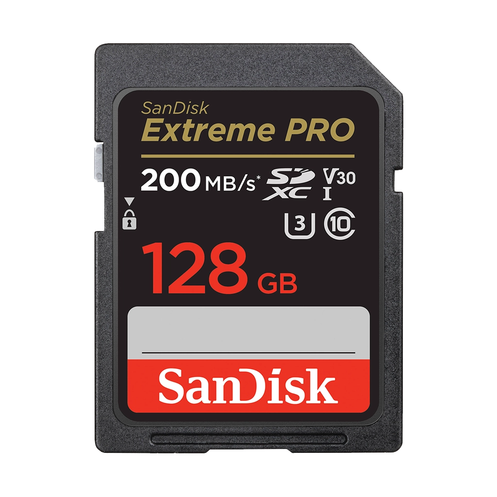 SanDisk 128GB Extreme PRO 200MB/s UHS-I SDXC Memory Card