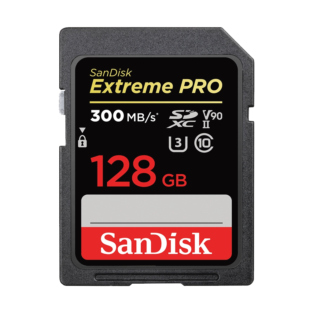 SanDisk 128GB Extreme PRO 300MB/s UHS-II V90 SDHC Memory Card