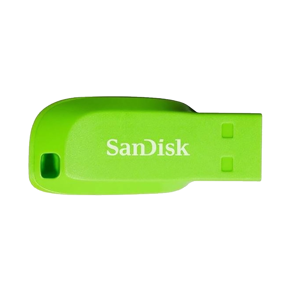 SanDisk 16GB Cruzer Blade USB Flash Drive -  ELECTRIC GREEN