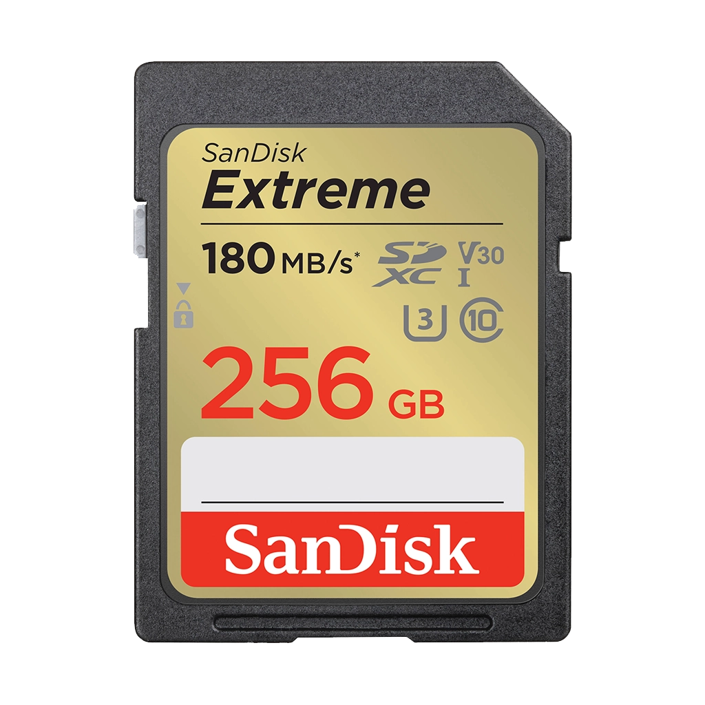 SanDisk 256GB Extreme 180MB/s UHS-I SDHC Memory Card