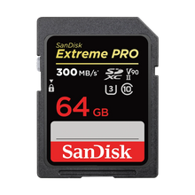 SanDisk 64GB Extreme PRO 300MB/s UHS-II V90 SDHC Memory Card