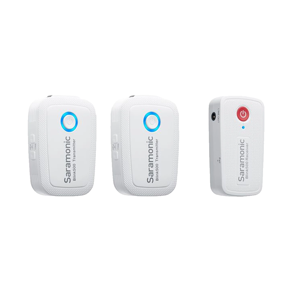 Saramonic Blink 500 B2 2-Person Digital Camera-Mount Wireless Omni Lavalier Microphone System (2.4 GHz, White)