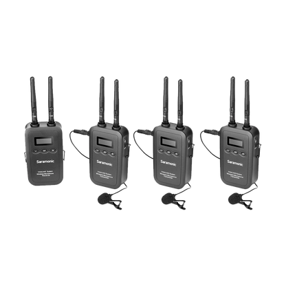 Saramonic VmicLink5 RX+TX+TX+TX Camera-Mount Digital Wireless Microphone System with Three Bodypack Transmitters and Lavalier Mics