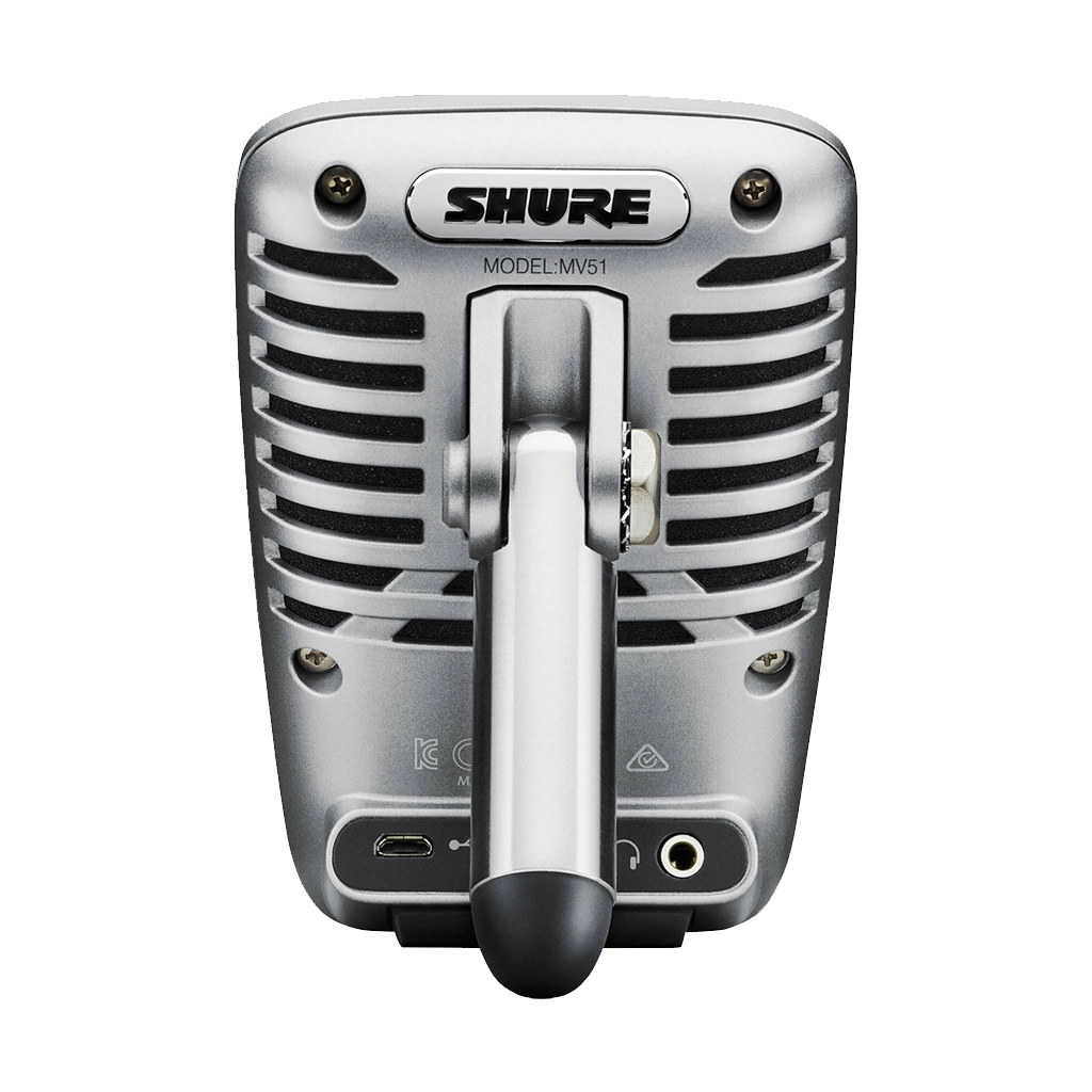 Shure MOTIV MV51 Large-Diaphragm Cardioid USB Microphone for Computers and iOS Devices