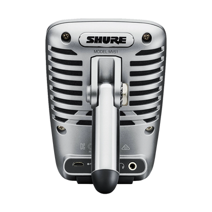 Shure MOTIV MV51 Large-Diaphragm Cardioid USB Microphone for Computers and iOS Devices