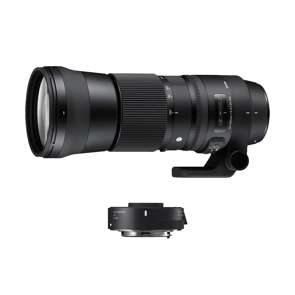 Sigma 150-600mm f/5-6.3 DG OS HSM Contemporary Lens and TC-1401 1.4x Teleconverter Kit (Canon EF)