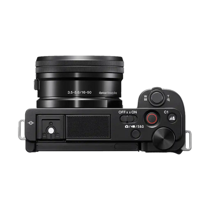 Sony ZV-E10 Mirrorless Camera with 16-50mm and 55-210mm Lens + Sony Soulder Bag and 32GB SD Card (Black)