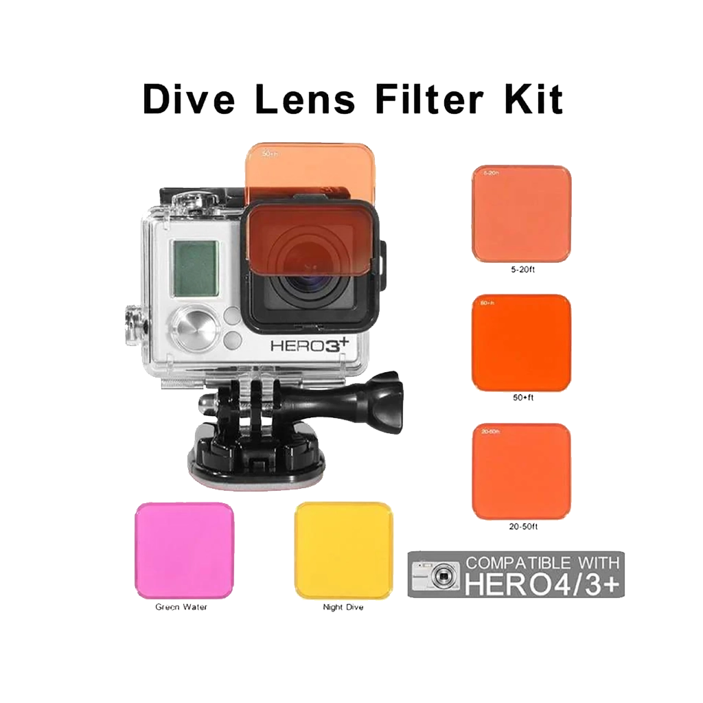 Xtreme Dive Filters for GoPro HERO 4/3+ (4 Pack)